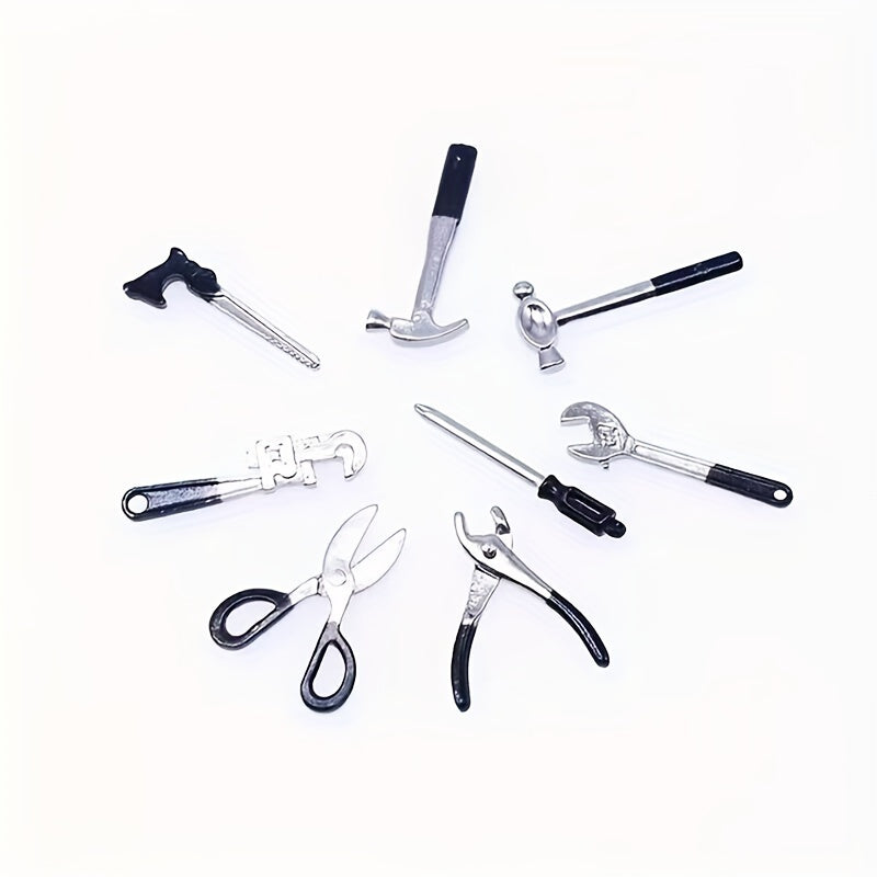 Mixed Metal Alloy Dollhouse Tool Set for DIY Scenes