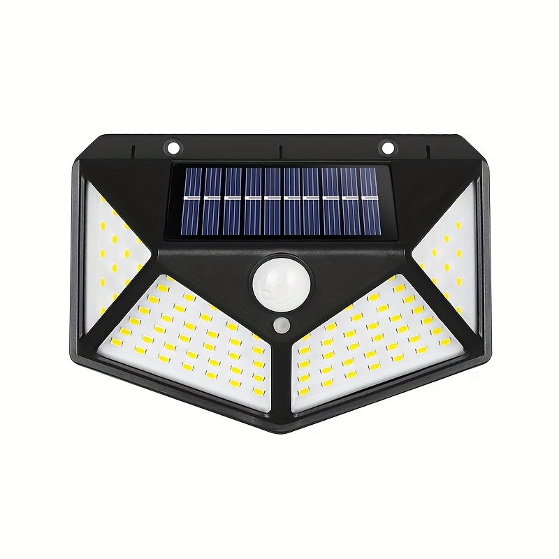 100LED Solar Wall Lamp Outdoor Waterproof Garden Light