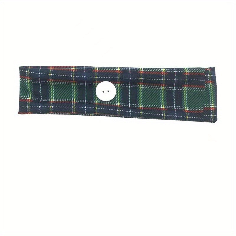 Plaid Knotted Headband Sports Sweatband Hair Band Hair Accessories