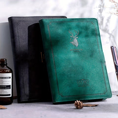 A5 Soft Leather Deer Head Notebook