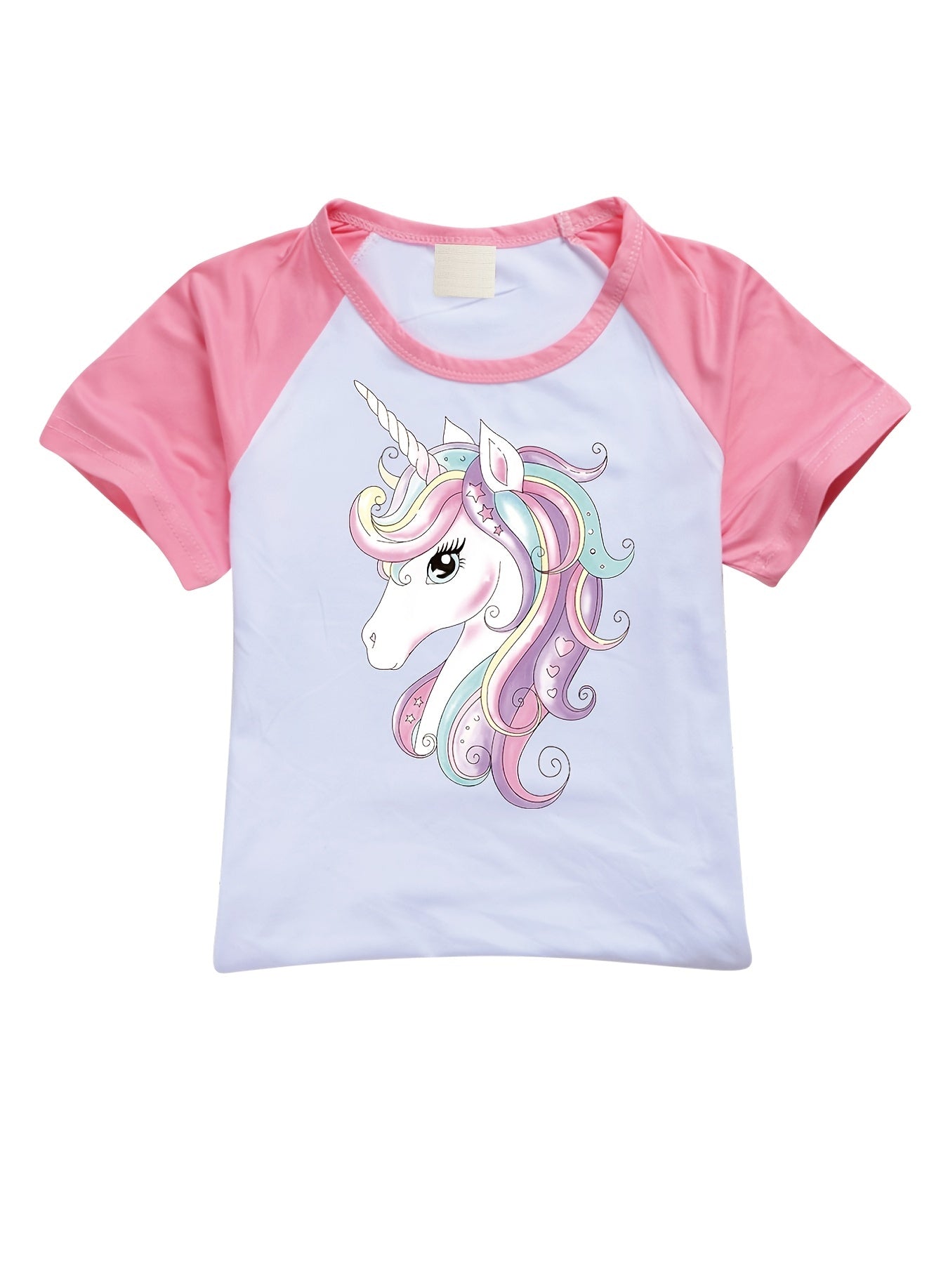 Unicorn Pattern Kid's PJ Set Comfy Loungewear for Summer