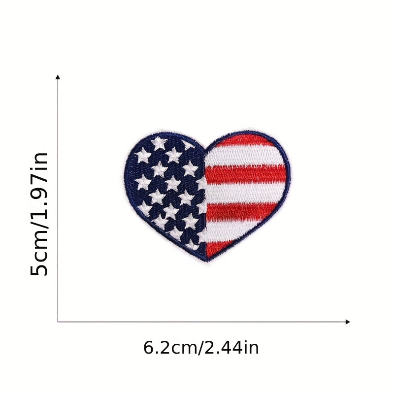 Men's Independence Flag Baseball Cloth Stickers