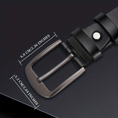 Men's Business Belt PU Leather Jeans Suit Pants Belt
