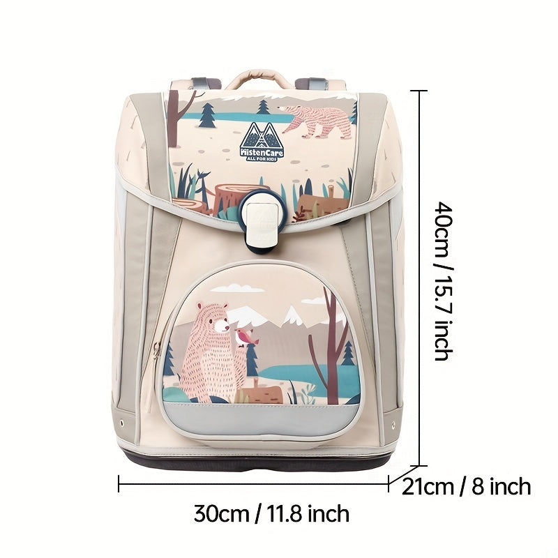 Materns Schoolbag For Primary School Girls Boys Spine Protection
