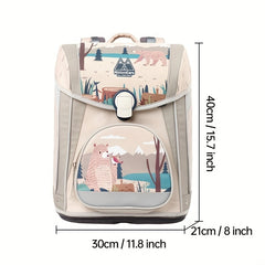 Materns Schoolbag For Primary School Girls Boys Spine Protection