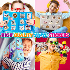 50PCS Cat Waterproof Stickers Vinyl Stickers for Water Bottle Laptop Phone Skate