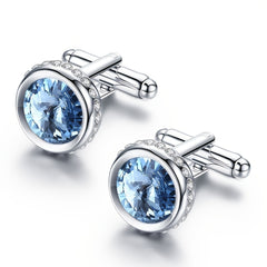 Alloy Crystal Shirt Cufflinks For Men