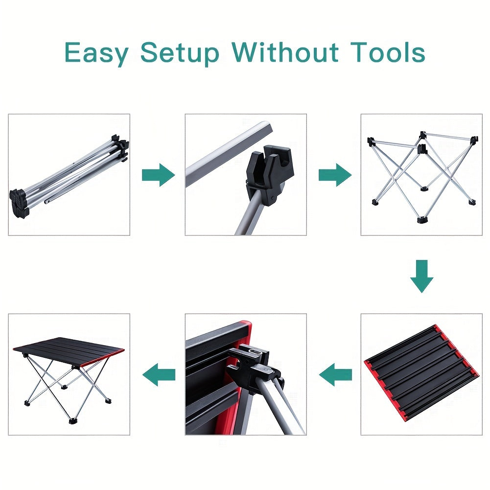 Foldable Aluminum Table w/ Carrying Bag for Outdoor Camping Hiking