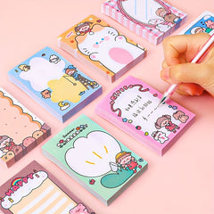 Cartoon Sticky Note Book Student Animation Tearable Self-adhesive Sticker