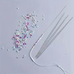 Beading Needles Set 5 Sizes Seed Beads Needles Big Eye Collapsible