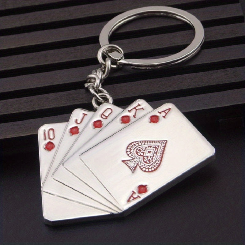 Creative Playing Card Keychain Bag Backpack Pendant Halloween Gift