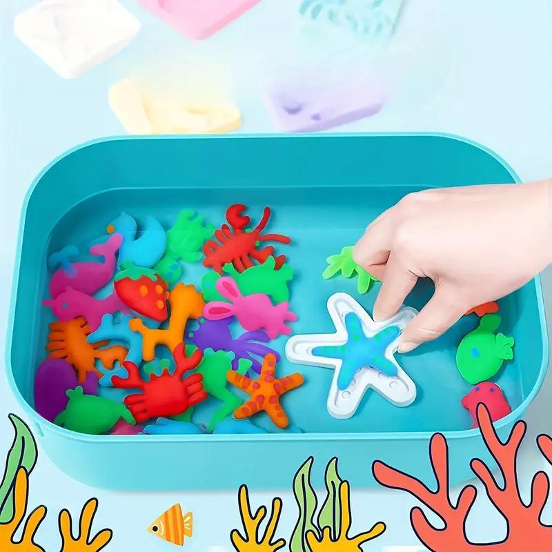 3D Water Elf Set Magic Water & Molds for DIY Crafts, 6 Bottles - 100ml Each