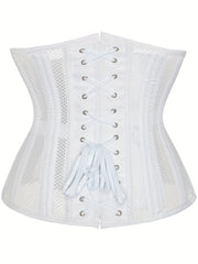 26 Steel Boned Plus Size Lace Up Corset Waist Training Shapewear