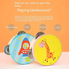 Cartoon Hand Clapping Drum Tambourine for Kids 1-3