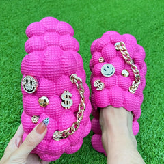 Men's Slip On Platform Bubble Slides Indoor House Slippers