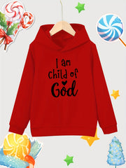 Girl Print Cotton Pullover Hooded Sweatshirt