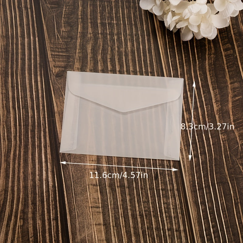 10pcs Sulfuric Acid Paper Transparent Envelope Minimalist Artistic Postcard