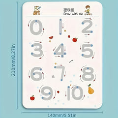 Kids' Pen Control Magic Workbook Set - Number & Alphabet Writing Practice