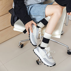 5 Pairs Striped & Star Print Socks Mid Tube Women's Stockings