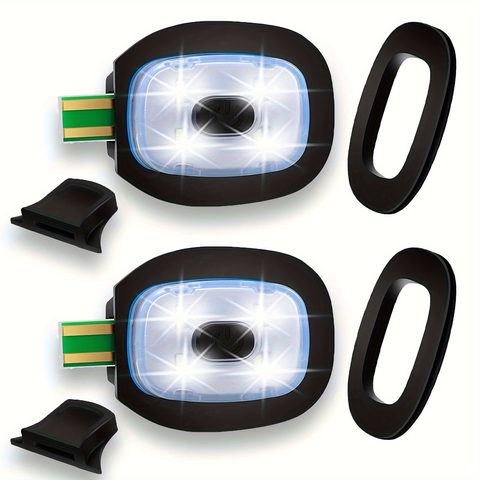 3pcs USB Rechargeable LED Hat Light Headlamp