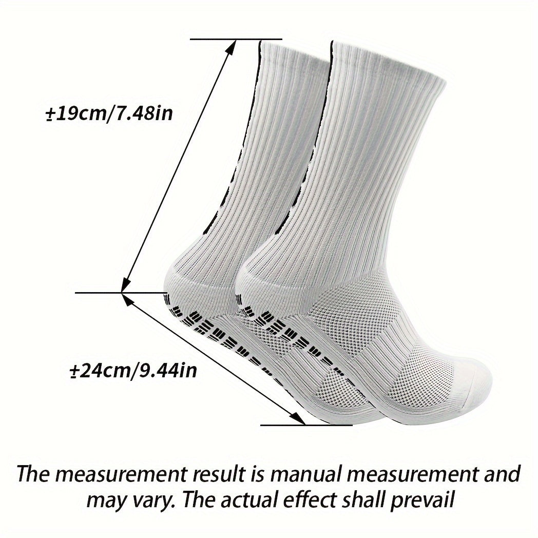 4 Pairs Non Slip Football Socks Breathable Crew Outdoor Sports Soccer Socks
