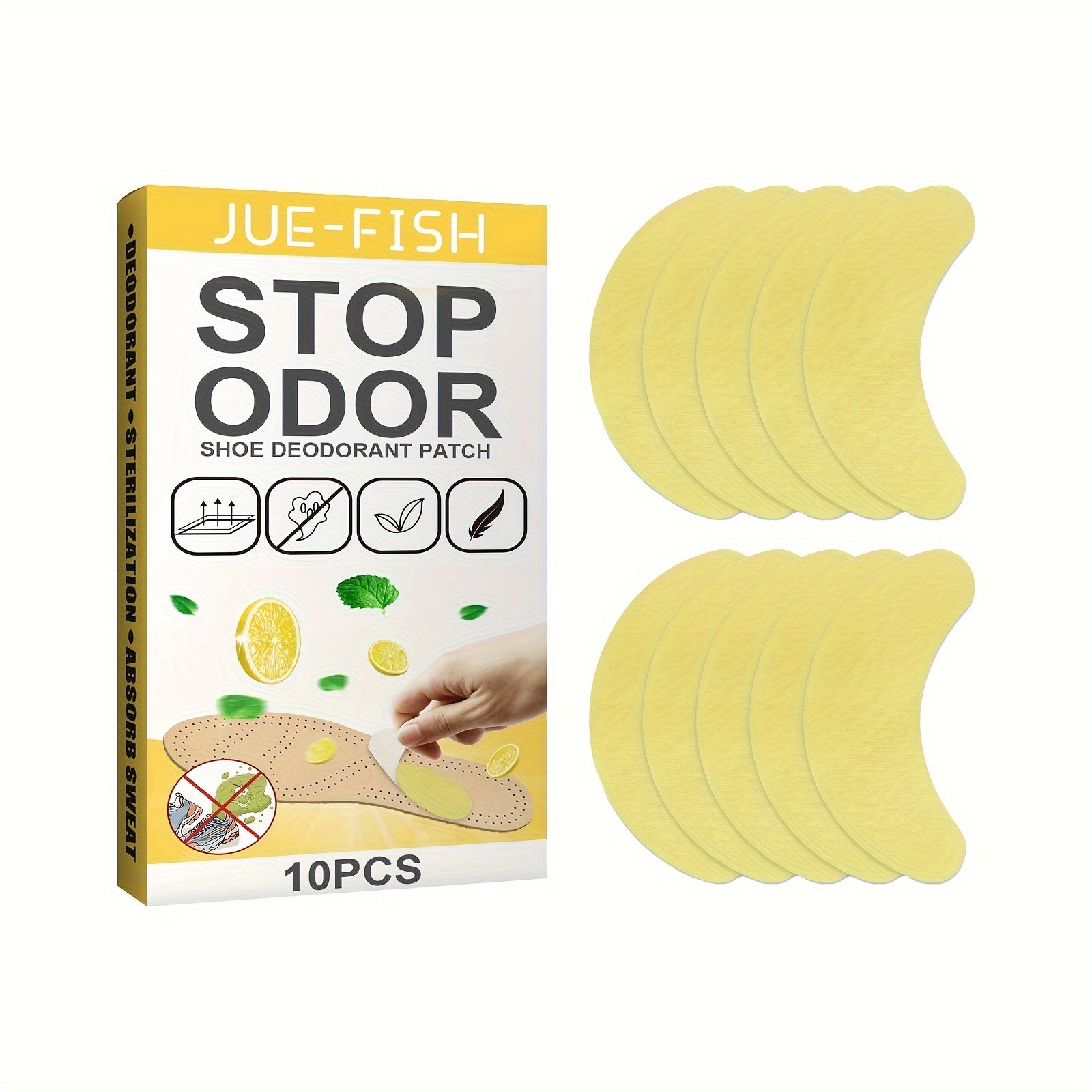 Shoe Deodorant Stickers Foot Odor Removal Patch Foot Sweat Insole Stickers
