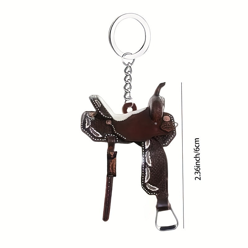 Saddle Car Key Chain Pendant Decoration Women Acrylic Key Chain Ornament