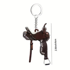 Saddle Car Key Chain Pendant Decoration Women Acrylic Key Chain Ornament