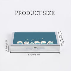 Cat Pill Organizer for Travel Sports Daily Use Metal Case for Vitamins