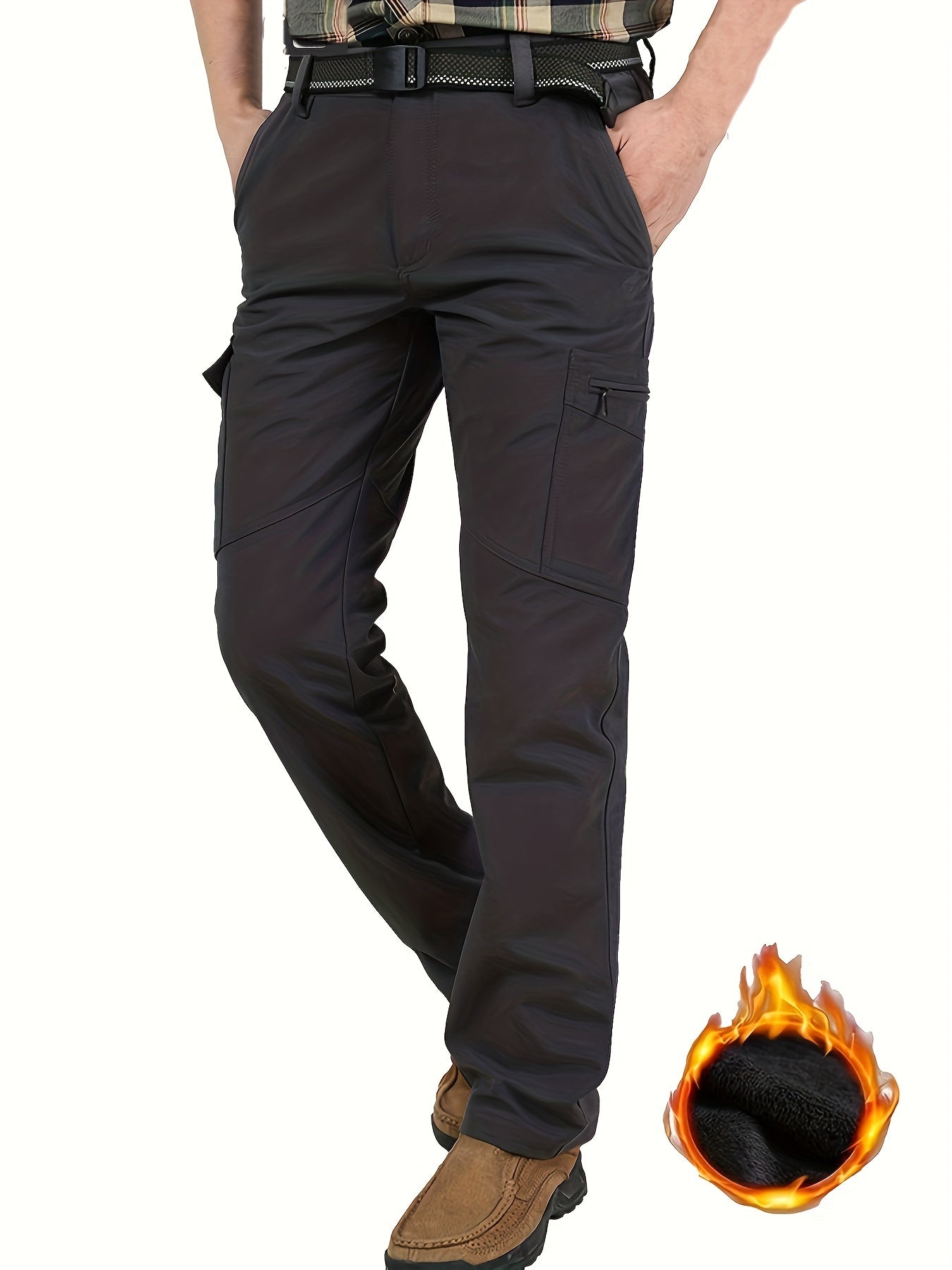 Men's Waterproof Cargo Pants Lightweight Tactical Trousers