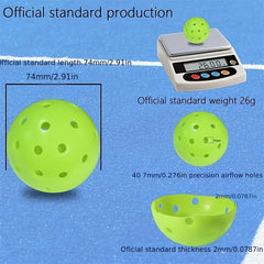 4pcs Pickleballs Balls 40 Holes for Training and Entertainment