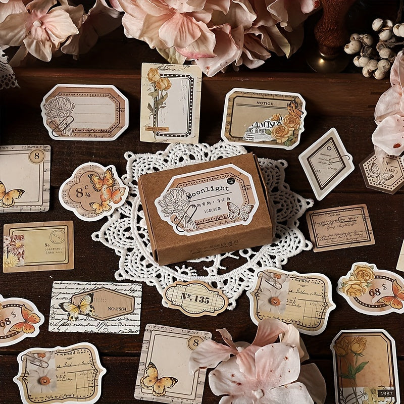 45 Retro Flower Art Fresh Notes DIY Decorations