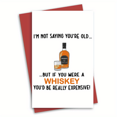 Funny Whiskey Birthday Card for Him 50-90th Bday