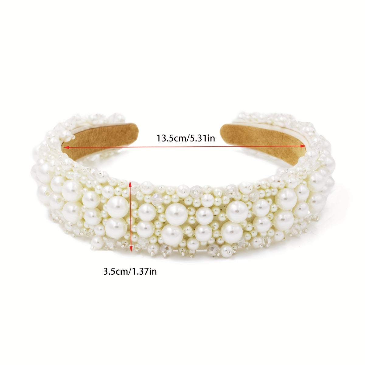 Romantic Pearl Bridal Headband Handcrafted Wedding Hair Accessory