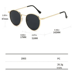 Round Polarized Sunglasses Vintage UV Protection