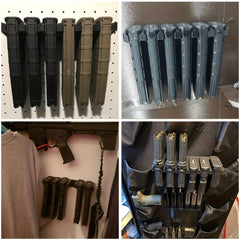 6X Standard PMAG Wall Mount Magazine Rack Organizer