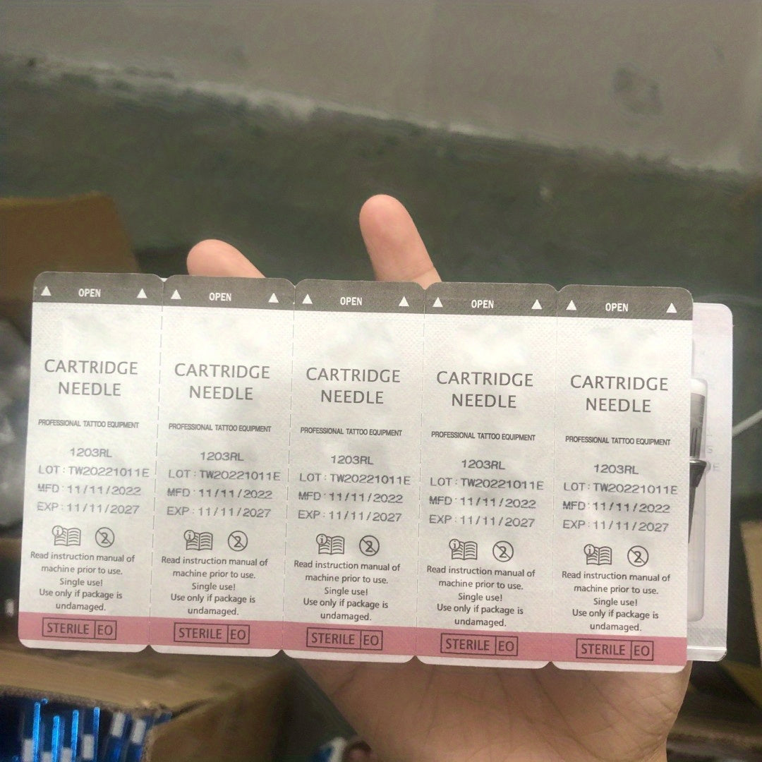 20pcs Tattoo Cartridge Needles Disposable 1RL 3RL 5RL 7RL For Tattoo Artists