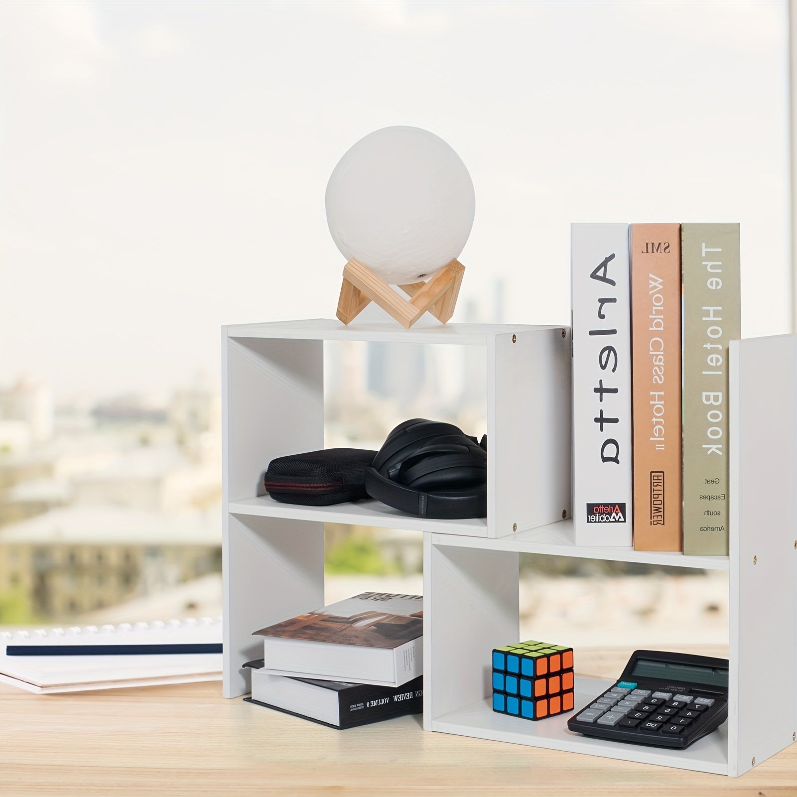 Desktop Book Document Storage Box Rack Office Desk Storage