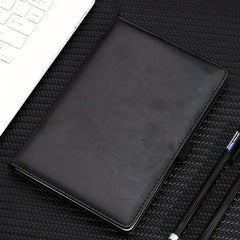 A5 Leather Cover Notepad Elastic Pen Ring Business Journal