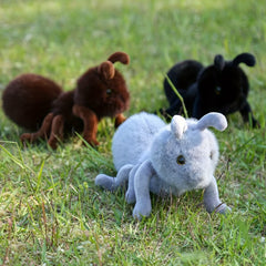 Ant Crawling Animal Plush Toy Durable Soft Realistic Cartoon Grey Brown