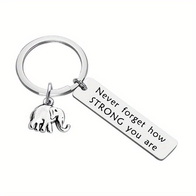 NEVER FORGET HOW STRONG YOU Keychain Inspirational Gift