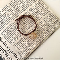 Heart Decor Hair Tie Elastic Hair Ring Ponytail Holder