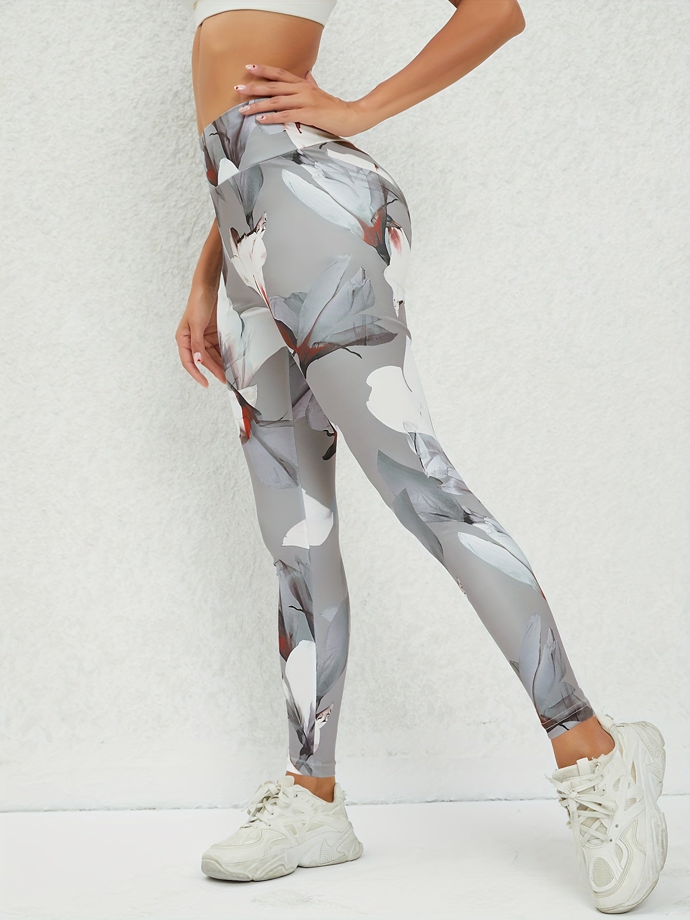 Women's Printed High Waist Butt Lifting Pants for Running & Yoga