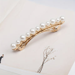 Faux Pearl Hair Clip Ponytail Headwear Sweet French Barrette Hair Accessories