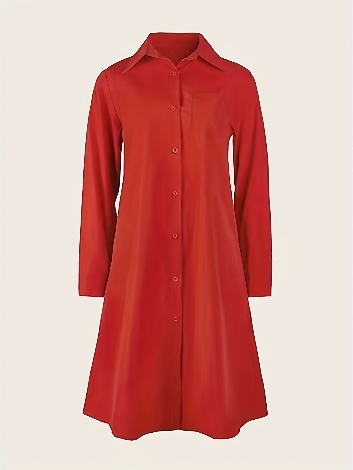  Women's Button Up Shirt Dress With Pocket
