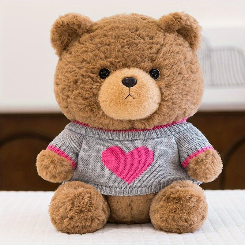 Soft Teddy Bear Sweater Plush Toy for Home Decoration