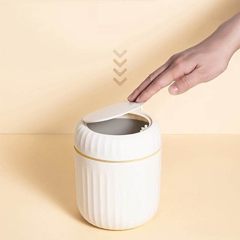 Desktop Trash Can with Lid Creative Small Coffee Table Office Living Room