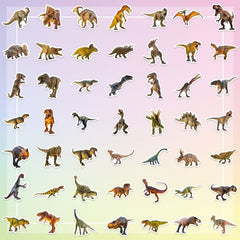 50pcs Realistic Dinosaur Stickers For Luggage Skateboard - Kids Teens Adults