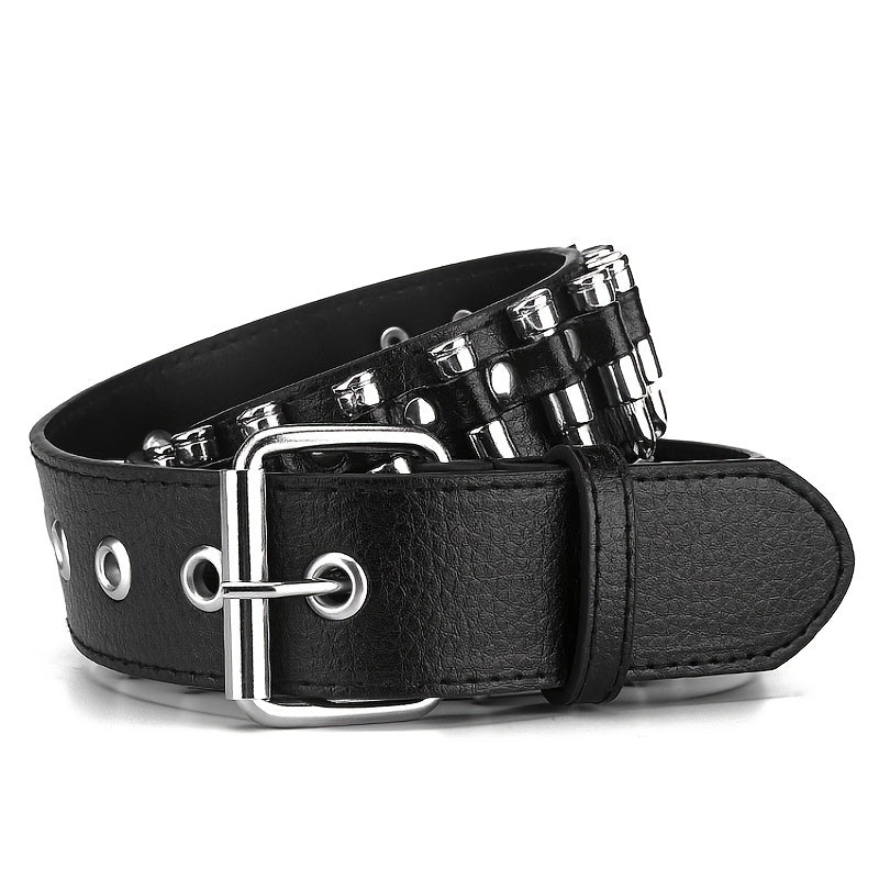 Rivet Bullet Belt Men's Punk Style Clothing Accessory