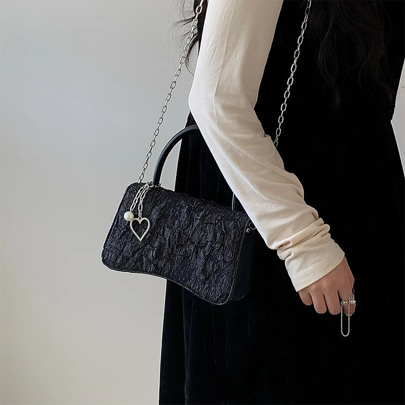 Girl Heart Butterfly Love Bag Women's Style High-quality Chain Small Square Bag